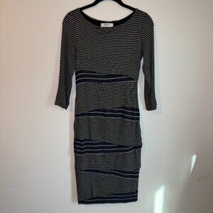 Bailey 44 Striped Long Sleeve Bodycon Dress